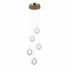 Nowoczesna Dekoracyjna Lampa Wisząca LED W Kolorze Złotym PND-34362-5-HBR-OPAL ITALUX