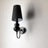 Abażurowy kinkiet ścienny Azzardo BAROCO black AZ0062