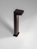 Minimalistyczny słupek ogrodowy klasyczny LED prostokątny aluminiowy czarny uniwersalny IP65 CALMARE LE75120 Luces Exclusivas