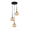 Szklana Lampa Wisząca Brąz Antyczny FAVERA PND-42361-3A-BRO-AMB ITALUX