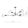 Minimalistyczna Czarna Lampa Wisząca Nowoczesna ALANA ALA0622 DAR LIGHTING
