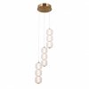 Nowoczesna Dekoracyjna Lampa Wisząca LED W Kolorze Złotym PND-34362-9-HBR-OPAL ITALUX