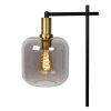 Nowoczesna Lampa Podłogowa Czarna Szklany Klosz JOANET 45794/01/65 LUCIDE
