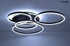  Lampa sufitowa plafon LED okrągły z pierścieniami nowoczesny możliwość ściemniania RINGS 5 czarna MSE1501100505 Moosee King Home