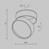 Lampa sufitowa natynkowa tuba regulowana spot sufitowy LED aluminium czarna ONDA MAYTONI C024CL-18W3K-B-1