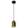 Prosta elegancka czarno złota lampa wisząca metalowa loftowa minimalistyczna NILO LP-0110/1P GD LIGHT PRESTIGE