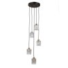 Kryształowa lampa wisząca Żyrandol zwis Torno Italux PND-40813-5R-BK-HBR jadalniana nad stół czarny złoty