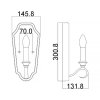 Kinkiet DeWitt 1 źródło światła ciepłe srebro elegancki minimalistyczny metalowy FE-DEWITT1 FEISS