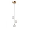 Nowoczesna Dekoracyjna Lampa Wisząca LED W Kolorze Złotym GANTI PND-34362-3-HBR-OPAL ITALUX