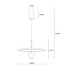 Nowoczesna czarna lampa wisząca ozdobna LED CCT metalowa industrialna minimalistyczna UFO M LP-0408/1P M BK LIGHT PRESTIGE
