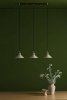 Mosiądzowana Lampa Wisząca Vintage Ciemnoszare Klosze HADANO HAD3640-06 DAR LIGHTING