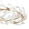 Dekoracyjna nowoczesna biała lampa wisząca ceramiczne listki 10 źródeł światła okrągła designerska boho BOTANIKA XY080P-100 Step Into Design