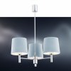 Gustowna lampa wisząca żyrandol minimalistyczny el.chrom 3-płomienny welurowy abażur błękitny elegancki BOLZANO 1383 Argon