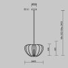  Lampa wisząca designerska nowoczesna aluminium czarna brąz nad stół do jadalni do salonu ozdobna Cambio MAYTONI MOD398PL-01BR 