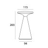 Nowoczesna lampa stołowa LED szara plastikowa designerska nowoczesna możliwość ściemniania Funghi T0064 MAXLIGHT
