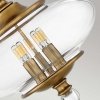 Lampa wisząca Wexley - 5 źródeł światła szklana Stary mosiądz retro dworkowa HK-WEXLEY-5P-HB HINKLEY