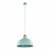 Minimalistyczna lampa wisząca w stylu rustykalnym kolor miętowy z elementem drewnianym CAP MINT 5901 TK-Lighting 