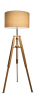 Drewniana Abażurowa Lampa Stojąca Na Trójnogu KLIMT PT1 IDEAL LUX 