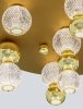 Złoty Plafon Kryształowe Kule Glamour LUCES EXCLUSIVAS PONCE LE42706 Molekularna Lampa Art Deco