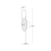 Dekoracyjny nowoczesny kinkiet w stylu art deco szklany klosz PLATO LED CCT LP-0301/1W TR Light Prestige