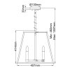 Lampa wisząca żyrandol Fulton 4 źródła światła industrialna odsłonięte żarówki HK-FULTON-4P HINKLEY 