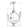 Lampa wisząca Adams 4 źródła światła brytyjski brąz styl wiktoriański FE-ADAMS-4P-BRZ FEISS