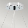 Lampa wisząca 46 cm Pearce 3 źródła światła polerowany chrom jedwabny abażur minimalistyczna DL-PEARCE18-3LT-IV-PC ELSTEAD LIGHTING