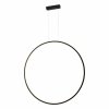 Lampa wisząca okrąg ring do łazienki Loop M PL0119-85-BK Yaskr czarna IP44 LED 3000K