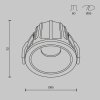 Lampa wpuszczana w sufit minimalistyczna aluminium biało-czarna okrągła Alfa LED MAYTONI DL043-01-10W2.7K-RD-WB-DE