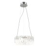Kryształowa chromowana okrągła lampa wisząca żyrandol Nosta Italux PND-34364-2-CH-CL glamour salonowa  