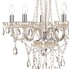 Szklany Żyrandol Świecznikowy Glamour Kryształowe Elementy RAPHAEL RAP0506 DAR LIGHTING
