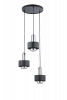 Nowoczesna lampa wisząca plafon potrójna Rif Lux Sigma 40717 czarny/ srebrny do salonu jadalniana