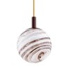 Lampa Wisząca Czekoladowy Brąz Kula Biała Wzór Marmur ALMIROS 8452 ARGON