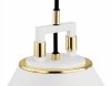 Lampa Wisząca Vintage Biała Listwa Z Mosiężnym Akcentem  ORTE 4914 ARGON