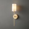 Lampa ścienna kinkiet metalowy złoty elegancki klasyczny minimalistyczny biały abażur DARLING ST-9501W GOLD Step Into Design