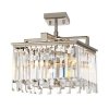 Kryształowy Kwadratowy Żyrandol Lampa wisząca Aries Elstead Lighting ARIES-4P-S Szklana Glamour