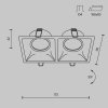 Oprawa wpuszczana downlight prostokątna DOT DL029-2-02B MAYTONI