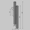 Lampa ścienna kinkiet nowoczesny designerski tuba LED aluminium czarny Calipso MAYTONI C082WL-24W2.7K-B