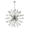Nowoczesna Lampa Wisząca Designerska Chrom Kryształowe Elementy EXODUS EXO0850 DAR LIGHTING