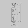 Elementy systemu szynowego system magnetyczny Flarity aluminium mosiądz Accessories for tracks Flarity MAYTONI TRA155CW-D1-BS