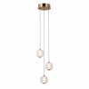 Nowoczesna Dekoracyjna Lampa Wisząca LED W Kolorze Złotym GANTI PND-34362-3-HBR-OPAL ITALUX