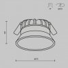 Okrągła Oprawa Wpuszczana Do Łazienki Downlight Okno Maytoni DL055-24W3-4-6K-W