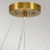 Lampa wisząca 46 cm Pearce 3 źródła światła postarzany mosiądz jedwabny abażur minimalistyczna DL-PEARCE18-3LT-IV-AB ELSTEAD LIGHTING