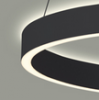 Czarna Nowoczesna Okrągła Lampa Wisząca Dwustronna LED BRASCO UP DOWN PND-56215D-080RPC-BK-3KS4K-TRDIMM ITALUX