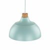 Minimalistyczna lampa wisząca w stylu rustykalnym kolor miętowy z elementem drewnianym CAP MINT 5901 TK-Lighting 