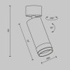 Lampa sufitowa plafon spot minimalistyczna klasyczna LED regulowa tuba aluminium czarna Focus Zoom MAYTONI C055CL-L12W3K-Z-B