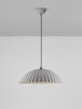 Minimalistyczna lampa wisząca owalna betonowa czarna ozdobne wgłębienia uniwersalna klasyczna możliwość ściemniania GIRONTO LE45303 Luces Exclusivas