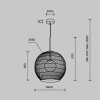 Lampa wisząca designerska nowoczesna metalowa czarna nad stół do jadalni do salonu ozdobna Cane MAYTONI MOD204PL-01B