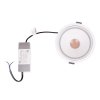 Lampa wpustowa oprawa podtynkowa minimalistyczna okrągła regulowana biała aluminiowa Vector H0139 MAXLIGHT 