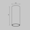 Lampa sufitowa natynkowa nowoczesna tuba aluminiowa mosiądz FOCUS LED  MAYTONI C056CL-L12W3K-W-BS